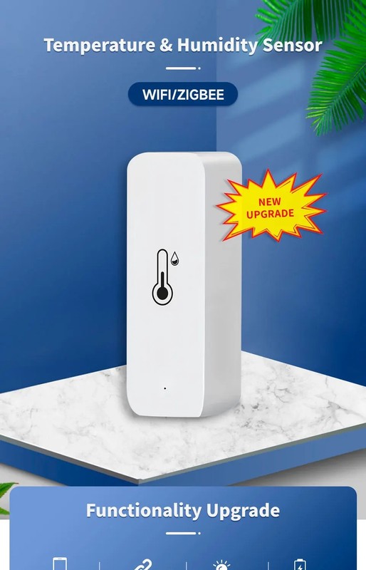 Tuya WiFi Zigbe Temperature Humidity Sensor Thermometer Hygrometer Smart Home UK