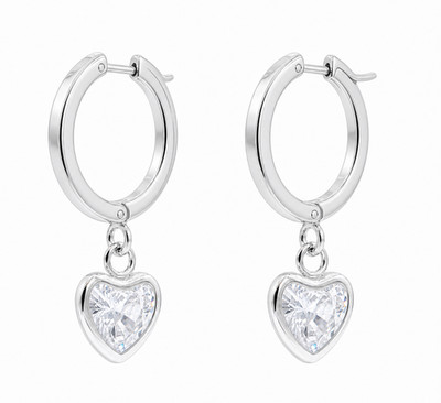 WEISSER SAPHIR 2,34 kt HERD HUGGIE BAUMELNDE OHRRINGE 14k Weißgold - Neu mit Etikett