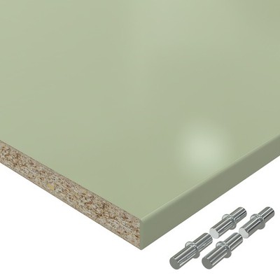 Einlegeboden 19mm Holz Avocado Green Regal Fach Ablage mit ABS Kante auf Maß