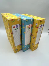 Vtg Set of 3 1987 Keepsake Cardboard Storage Boxes Spring Floral Kitsch Pattern
