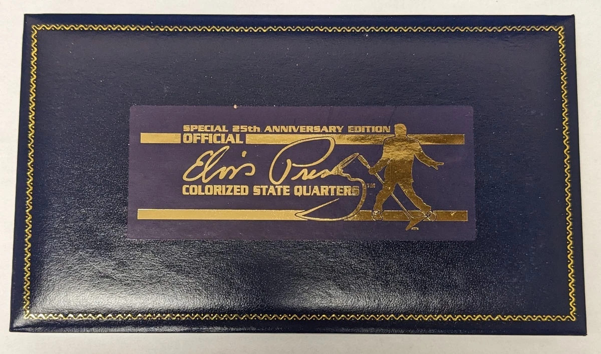 Elvis Presley 24K Gold Plated Statehood Quarter Set - 3-Coin Licensed Collectors Edition