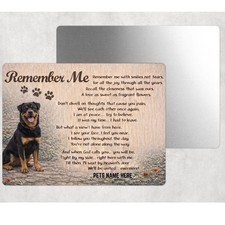 Rottweiler Custom Dog Memorial Metal Sign Personalized Pet Name Gift 8x12