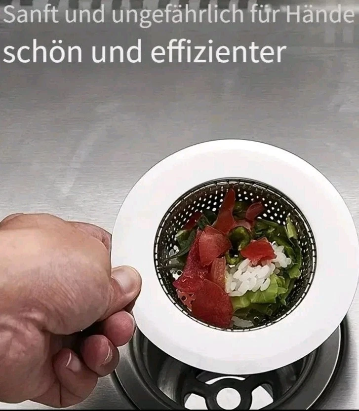 Abflusssieb Edelstahl Abfluss🌀Waschbecken Spülbecken Haarsieb Premium Qualität✅ - Bild 2 von 4
