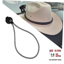 Cowboy Hat Holder Rack, Universal Car Hat Hanger with Suction Cup and Dark Gray