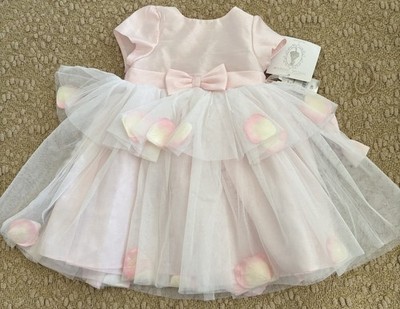 Special Occasion Dress 12mo Baby Photo Session Flower Girl Birthday Tulle Petals