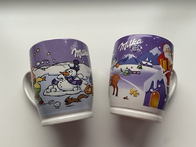 2x Milka Tasse mit Nikolaus Rentier Weihnachtsmann Nr. 13/16 Weihnachten