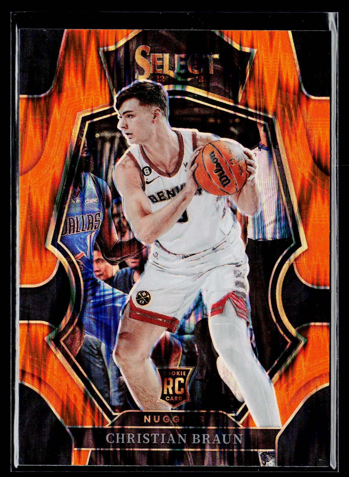 2022-23 Panini Select Christian Braun Orange Flash Prizm 195