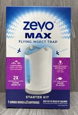 ZEVO Flying Insect Trap Indoor Plug In Bug Catcher Kit with 2 Sticky Refills