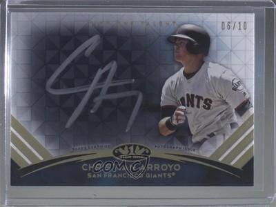 2018 Topps Tier One Talent Silver Ink 6/10 Christian Arroyo #TTA-CA Auto 0g4