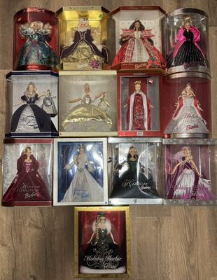 #ad #ad Holiday Barbie Collection From 1995 2006 there are 2 of year 2000 $300.00