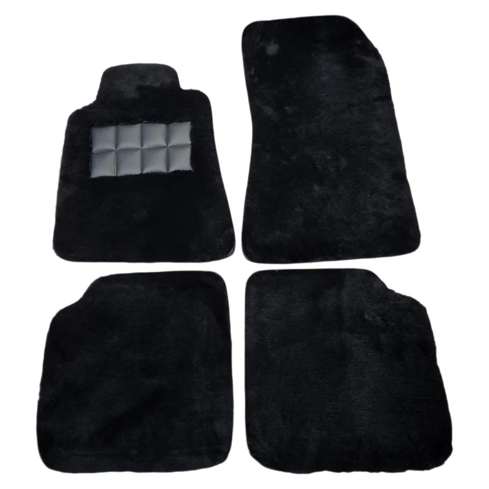 Напольные коврики из натуральной черной овчины подходят для W140 Mercedes Benz SEL 300 420 500 S 600 - Изображение 2 из 4