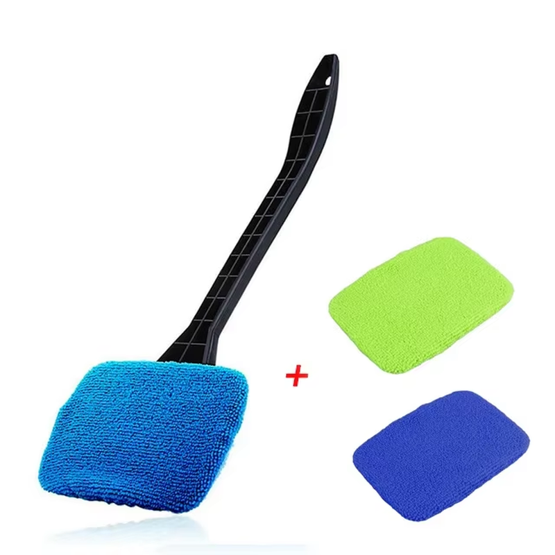 Auto Fenster Putzer BüRsten Kit Mit Langem Griff Windschutz Scheibe Reinigung Wa-image