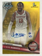 2023-24 Bowman University Chrome Yellow Refractor Auto, J'Wan Roberts #ed 73/75