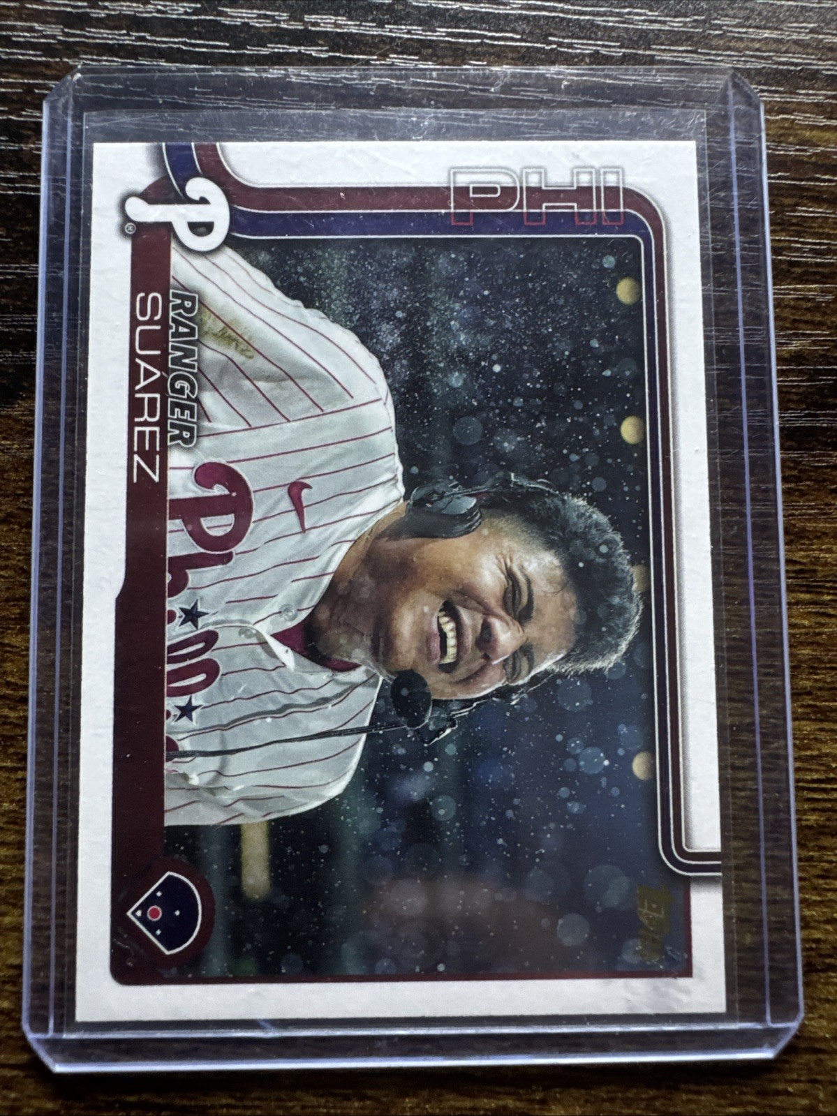 2025 Topps Series 1 - Ranger Suarez #56 Golden Mirror Image Variation