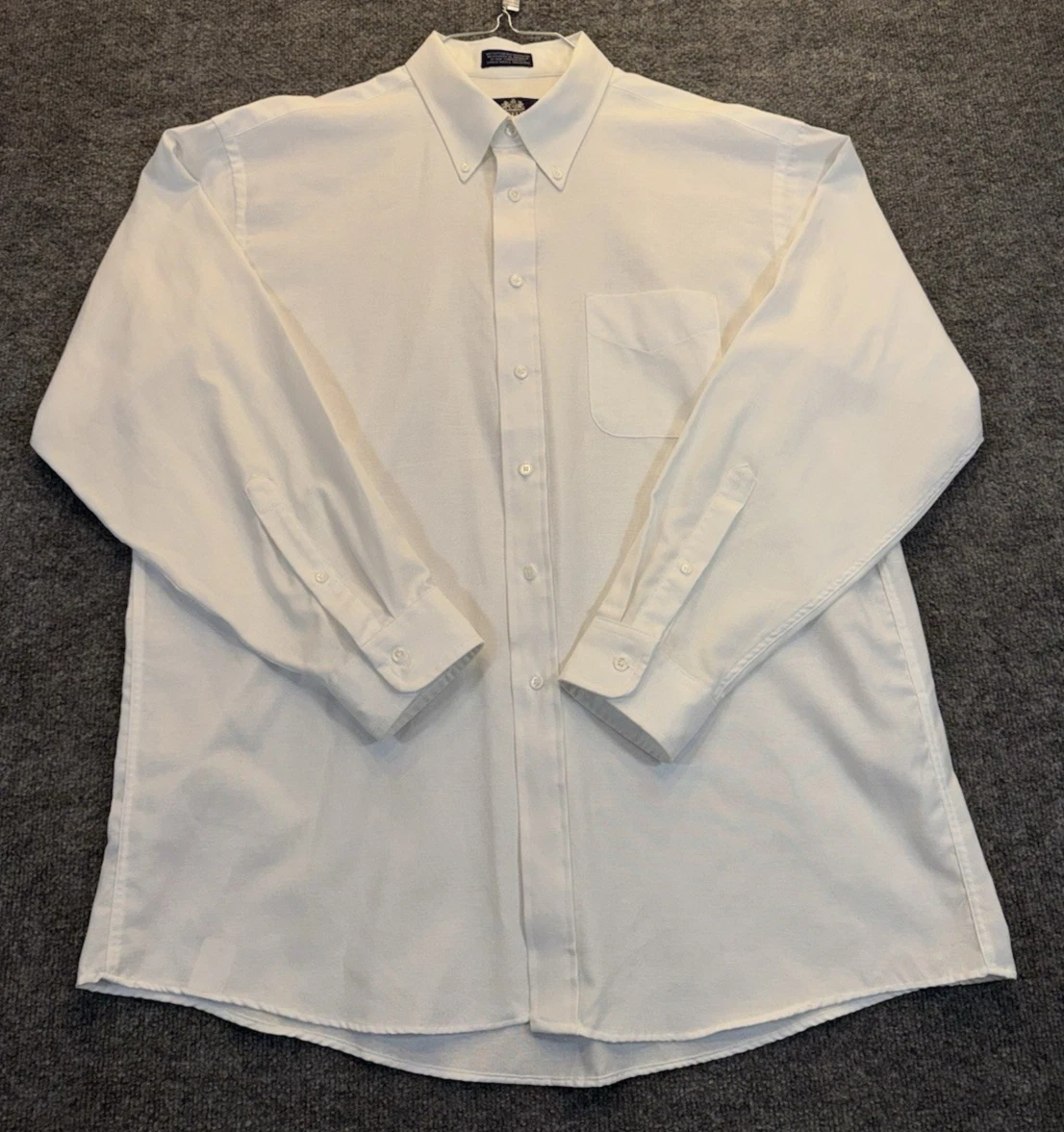 stafford white dress shirts Shirt Men 17 XL Gray Long Sleeve Button Up Wrinkle Free Stretch Collar Stafford | Shirts | Stafford