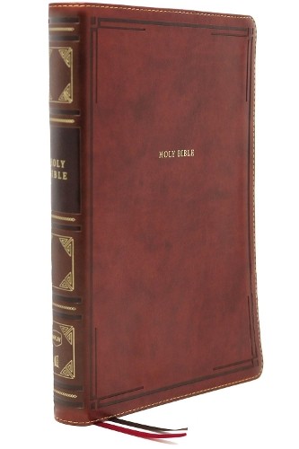 NKJV, Thinline Reference Bible, Leathersoft, Brown, Red Letter, Comfort Print, Hardback, - Image 2