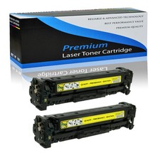 2PK Yellow Toner Cartridge CE322A For HP Color LaserJet Pro CP1525nw CM1415fnw