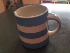 T G GREEN BLUE AND WHITE JUG MADE IN ENGLAND cornish ware