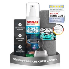 SONAX DisplayReiniger 300ml + Innenraum Reinigungspinsel + Mikrofasertuch 3-tlg.