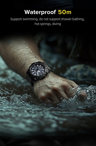 NORTH EDGE BLAZE EDC Gear Solar Power Outdoor Sports Watch Luminous Men's Watch - Picture 15 of 18