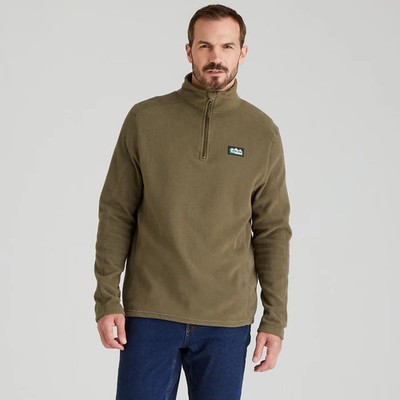 Ridgeline Herren Narvik Efeu Grün Leicht Warm Atmungsaktiv Half Zip Fleece Größe S-5XL