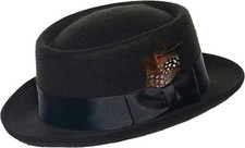 Black Pork Pie Hat
