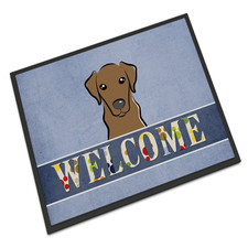 Caroline'S Treasures Carolines Treasures Bb1420Mat Chocolate Labrador Welcome