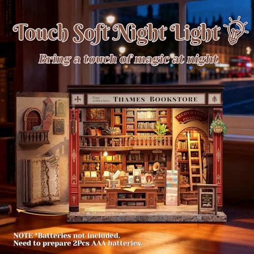 Kit Book Nook Rolife - Librairie De Shakespeare - Modèle Réduit Bois à Construire - Adulte