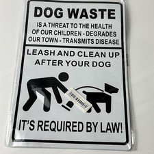 dog waste sign