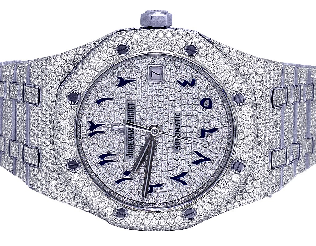 Audemars Piguet — Mens Ladies Audemars Piguet Royal Oak 37MM Midsize VS Diamond Watch 23.45 Ct