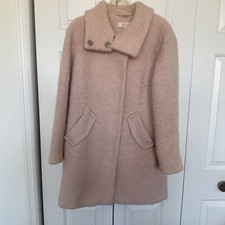 Eliza J Women's Pink Wool Blend Overcoat Size 4 New with Tags