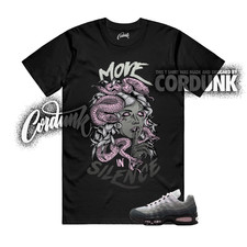 Air Max 95 Pink Foam OG Big Bubble White Black Silver T Shirt Match MIS