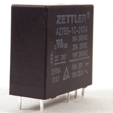 American Zettler AZ755-1C-24DA 24VDC 1.1KOhm 20A SPDT THT Power Relay
