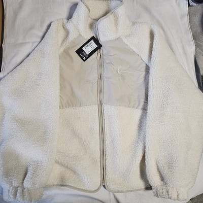Kani Teddy Damen Jacke -L-Beige/Creme Neu Mit Etikett Ungtragen