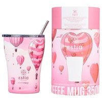Isolierbecher Mit Strohhalm Trinkbecher 500 Ml Thermobecher Rosa Rot Herzen