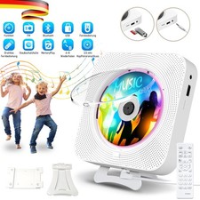 Lettore CD con Altoparlante Bluetooth HiFi Telecomando Radio FM AUX USB Portatile