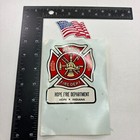 1 Usa Flag Patch + 1 Hope Indiana Fire Dept. Water Decal For Window 441P