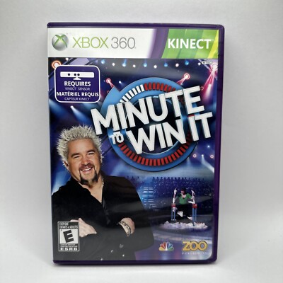 Minute to Win It (Microsoft Xbox 360)  Guy Fieri Kinect NOS