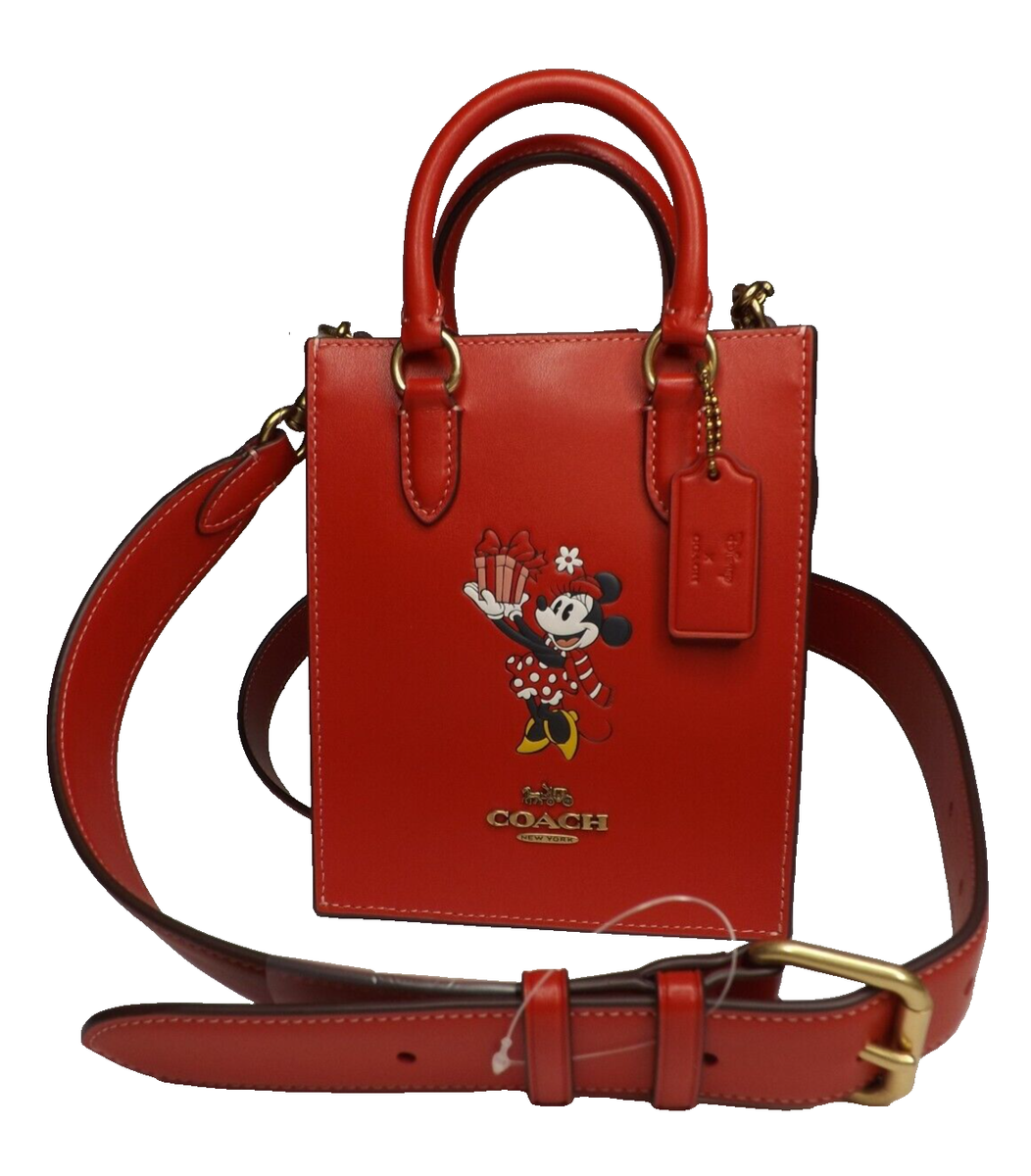 Disney X Coach North South Mini Tote With Minnie Mouse & Minnie 