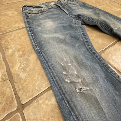 USA製 TRUE RELIGION ヴィンテージ 33インチ Vintage True Religion Jeans light washed Size 33 Yellow