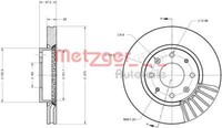 Metzger 2X Bremsscheibe Vorne Ø275 Mm FüR KIA Cerato LD 1.6 2.0 Crdi