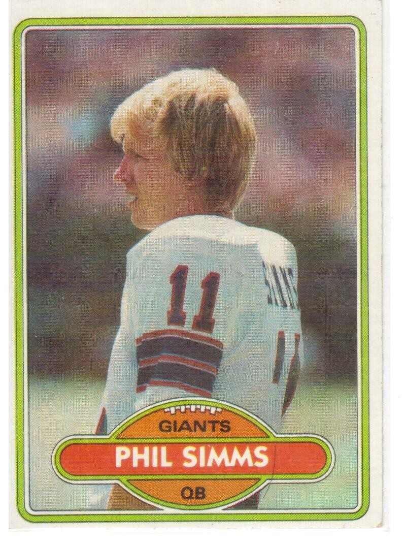 1980 Topps PHIL SIMMS RC #225 Morehouse State Giants  Grade-Worthy