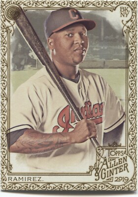 JOSE RAMIREZ 2019 Allen & Ginter GOLD BORDER Hot Box - CLEVELAND INDIANS - #22
