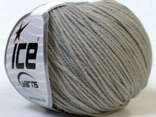 8-Skein Lot Alara Yarn light cotton 8x50g/140m Grey