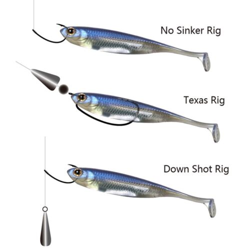 Thkfish Soft Plastic Swimbait Paddle Tail Lure Minnow Paddle Tail Swimbait - Picture 5 of 19