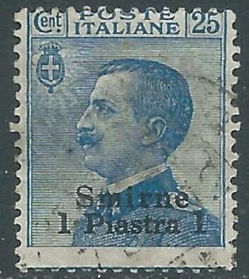 1909-11 LEVANTE SMYRNA USED EFFIGY 1 PI ON 25 CENT - RA13-3
