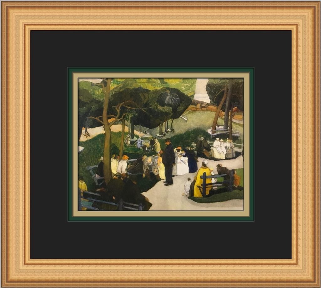 絵画 Going to Market Antony Peel Anthony Angarola Bench Lizards Custom Framed Print | eBay