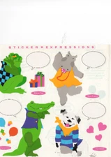 6 Sheets Mrs Grossman Stickers~ 6x6 1992 Sticker Expressions Animals  MG 406-05