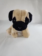 Russ Shining Stars 8" Realistic PUG Puppy Dog Plush Stuffed Animal Beanbag Toy 