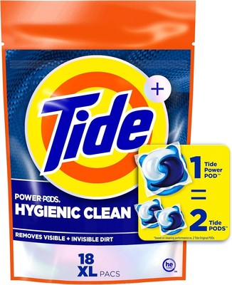 Tide Hygienic Clean Heavy 10x Duty Power PODS Laundry Detergent Pacs Original